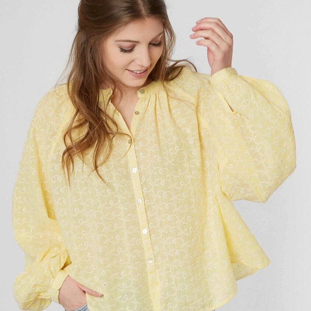 Free People Down from the Clouds Peasant Top, M - Picture 7 of 8
